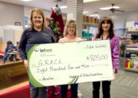 Donation from Infuze CU with Big check