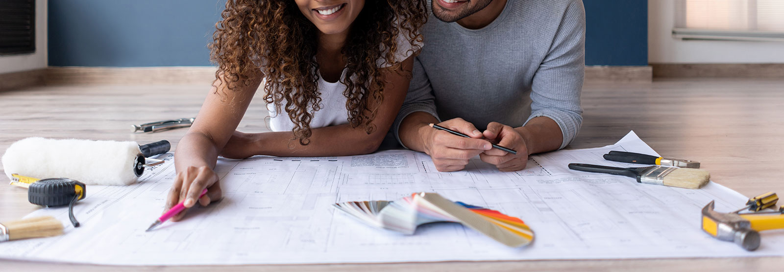 Couple with home renovation plans.