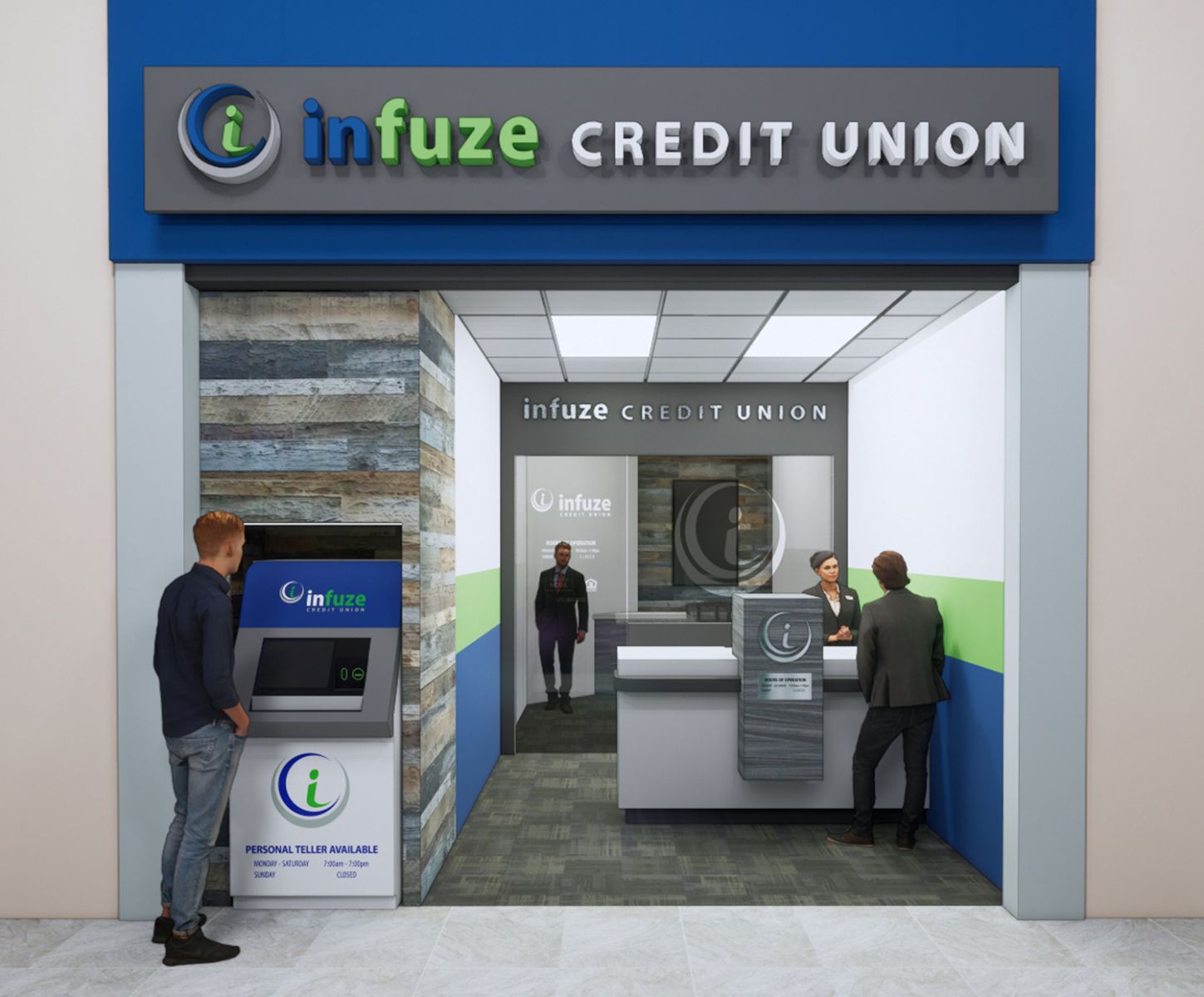 infuze credit union walmart branch rendering