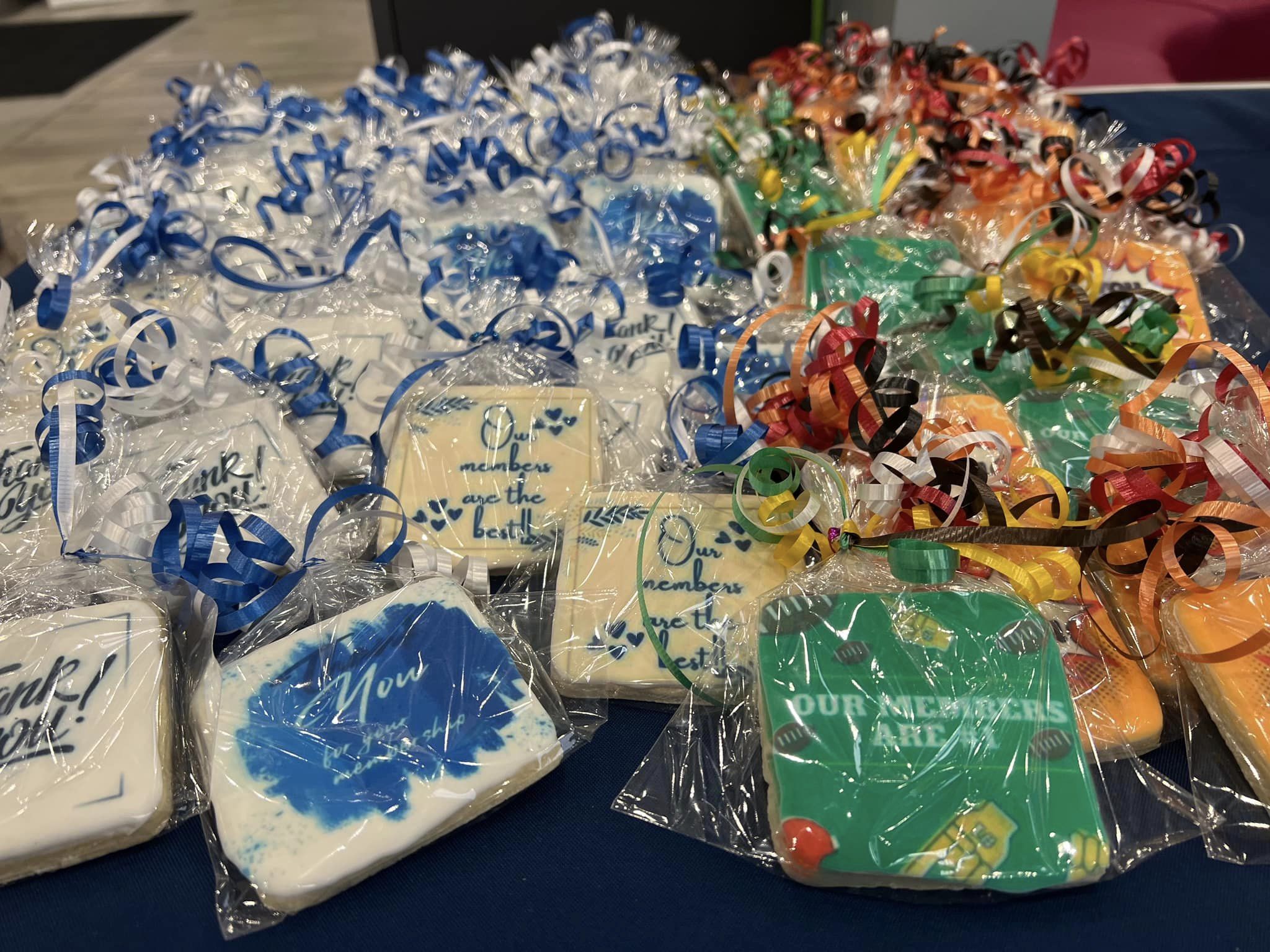 Decorated cookies.